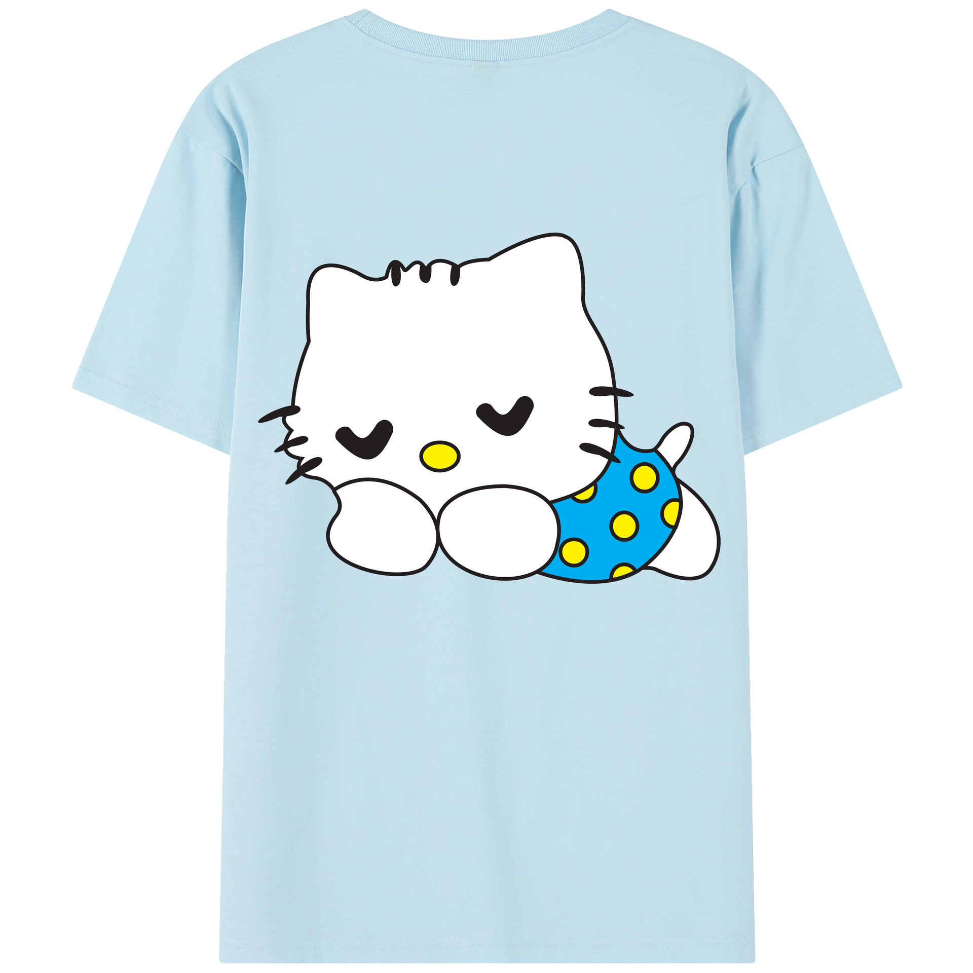 （画像用） Hello Kitty ハローキティ 綿100％半袖Tシャツ（背面プリント）